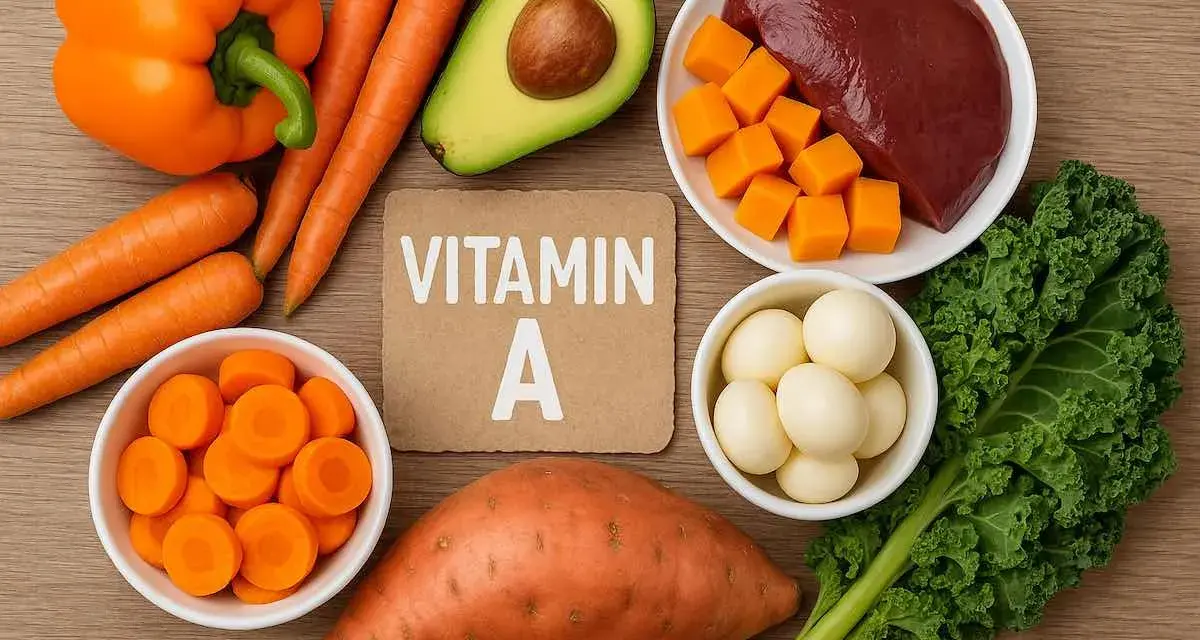 Alimentos ricos en betacaroteno que vitamina es: zanahorias, batata, pimiento naranja, aguacate, hígado, huevos y col rizada.