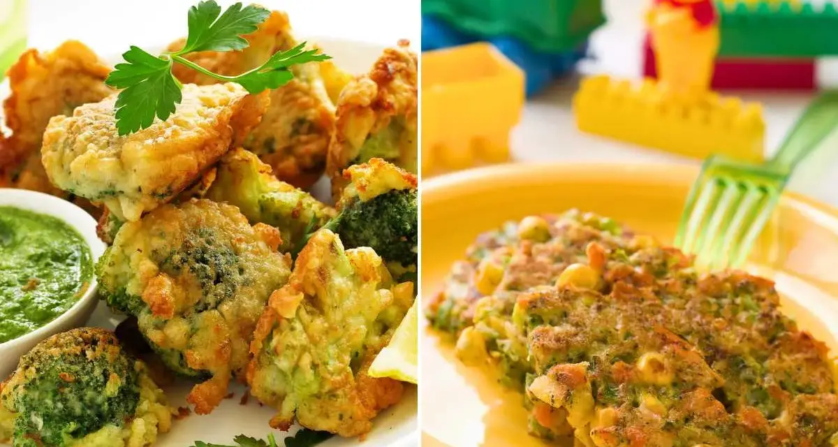 Dos deliciosas recetas con brócoli: buñuelos crujientes y tortitas saludables. ¡Ideales para toda la familia!