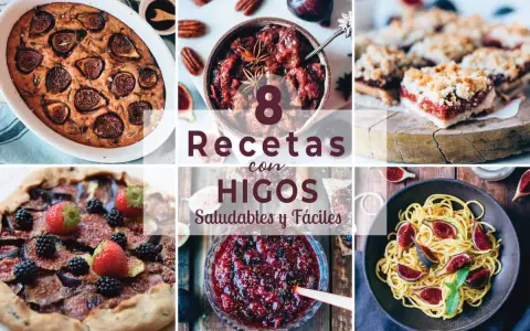 Descubre cómo se hacen los higos en 8 recetas saludables y fáciles: tarta, mermelada, pasta y más.