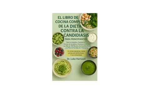 Libro de cocina para la dieta anticándida, con recetas y plan de comidas para mejorar la salud intestinal y la vitalidad.