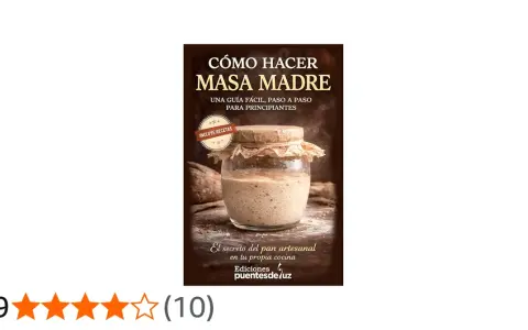 Un frasco de masa madre casera burbujeante, listo para hacer pan artesanal. Guía para principiantes.