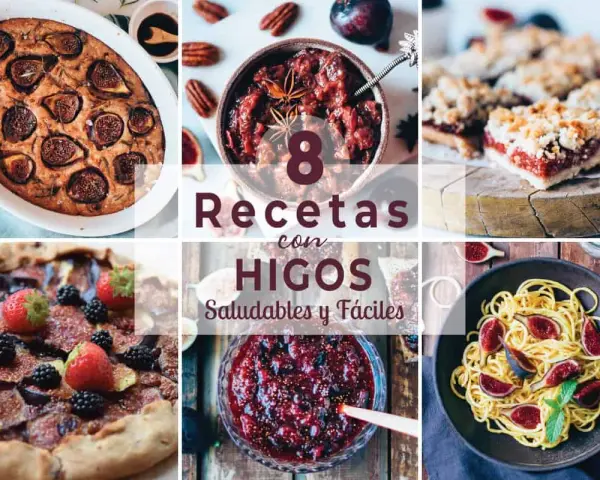 Descubre cómo se hacen los higos en 8 recetas saludables y fáciles: tarta, mermelada, pasta y más.