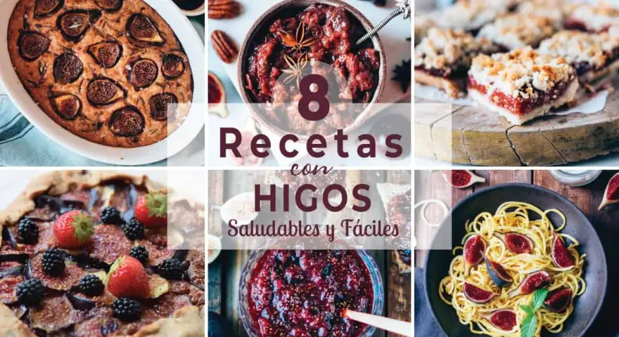 Descubre cómo se hacen los higos en 8 recetas saludables y fáciles: tarta, mermelada, pasta y más.