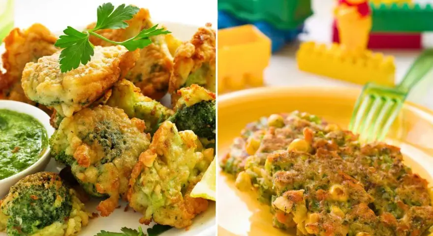 Dos deliciosas recetas con brócoli: buñuelos crujientes y tortitas saludables. ¡Ideales para toda la familia!