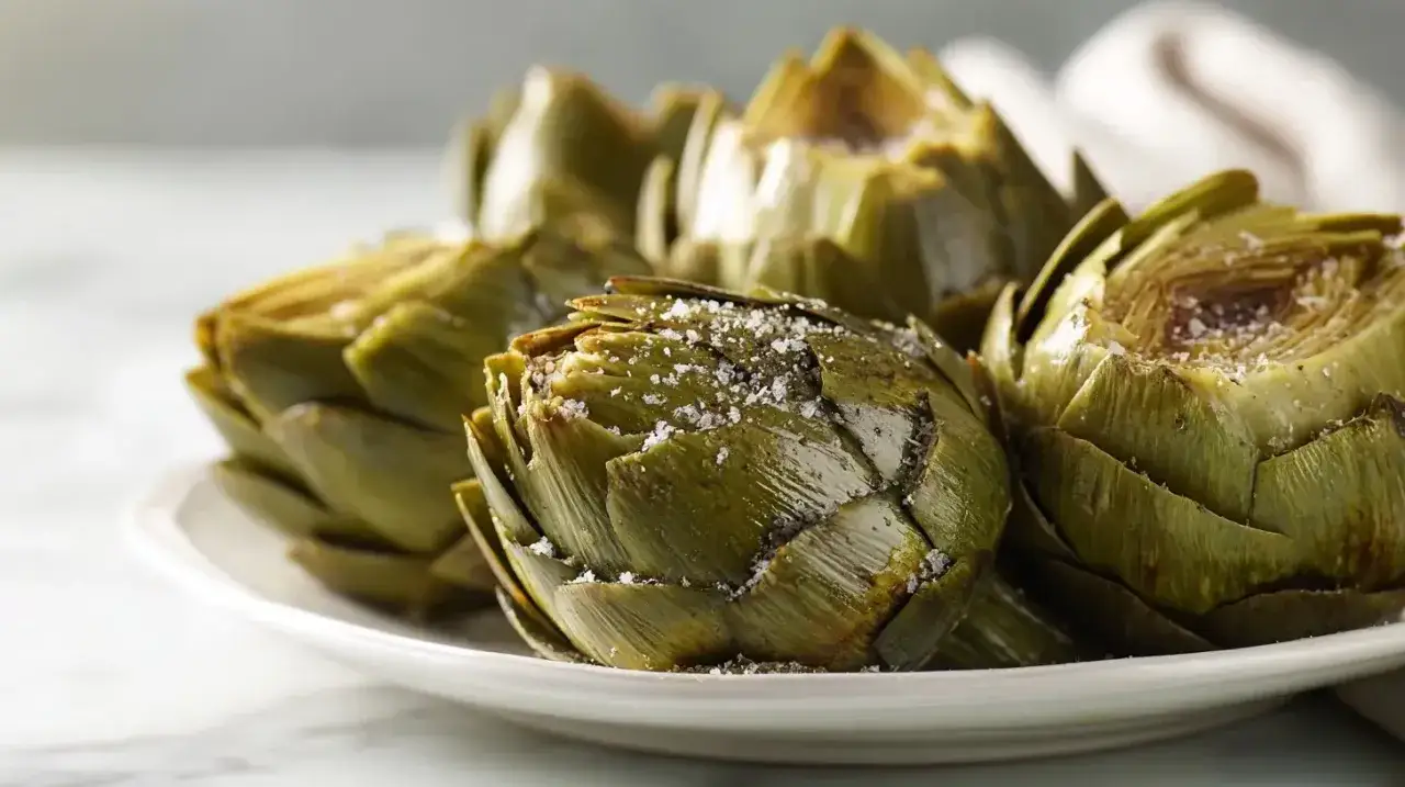 Alcachofas tiernas y sabrosas, perfectas para preparar en airfryer. Un plato saludable y delicioso.