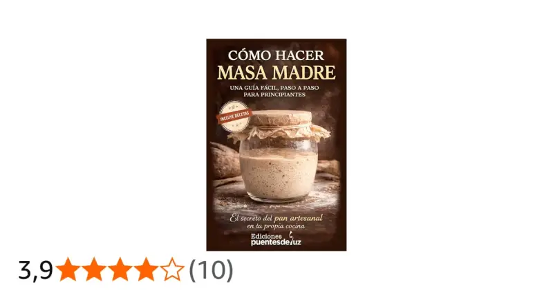 Un frasco de masa madre casera burbujeante, listo para hacer pan artesanal. Guía para principiantes.